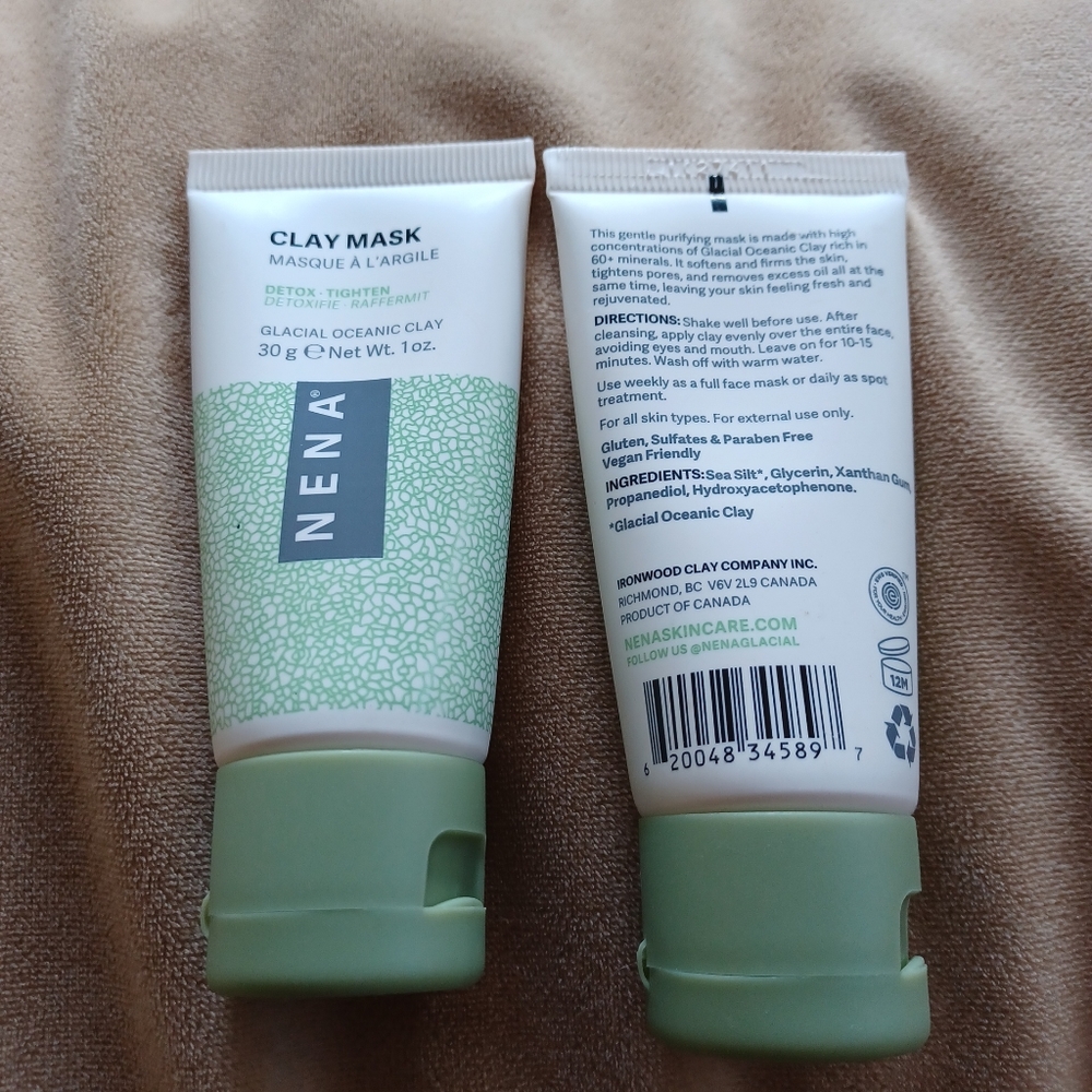 Nena Skin care Clay Mask 30g 1oz Sealed Lot 2